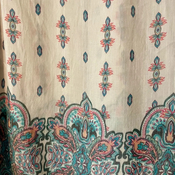 Zac & Rachel Boho Bell Sleeve Multi Color Paisley Print Blouse Top Size … - Picture 2 of 9